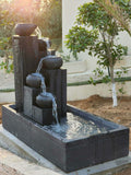 Fontaine Extérieure Cascade 4 Niveaux Design Moderne