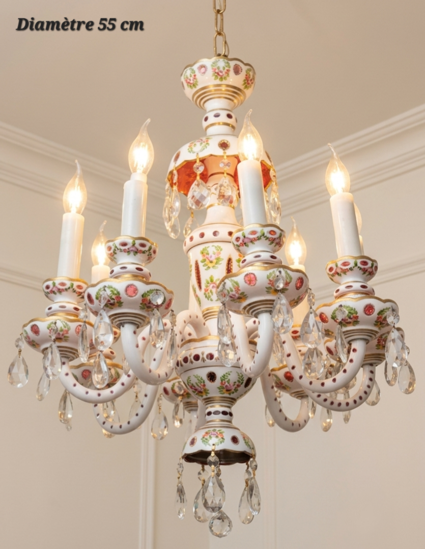 Lustre Overlay à 8 lampes – Ø 55 cm