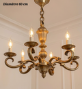 Lustre en bronze 6 lampes – Diamètre 60 cm
