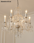 Lustre en cristal 6 lampes – Diamètre 65 cm