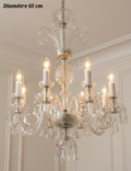 Lustre en cristal 8 lampes – Diamètre 65 cm