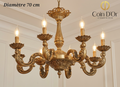 Lustre antique ornemental 8 lampes – Diamètre 70 cm