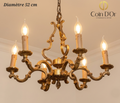 Lustre 6 lampes bronze – Diamètre 52 cm