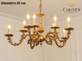 Lustre 10 lampes bronze – Diamètre 85 cm