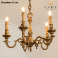 Lustre 5 branches bronze – Diamètre 52 cm