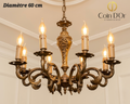 Lustre 8 branches bronze – Diamètre 60 cm