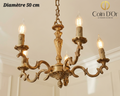 Lustre en bronze à 5 branches – Diamètre 50 cm