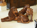 Statues Félines Sauvages Prestige Bois Sculpté