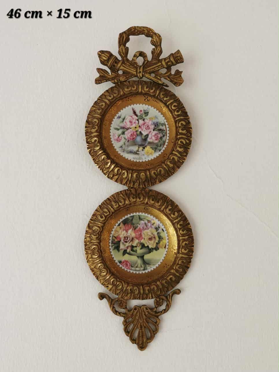 Cadre Mural Classique Doré Motif Floral