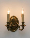 Applique Murale Vintage Dorée 2 Lumières Classique