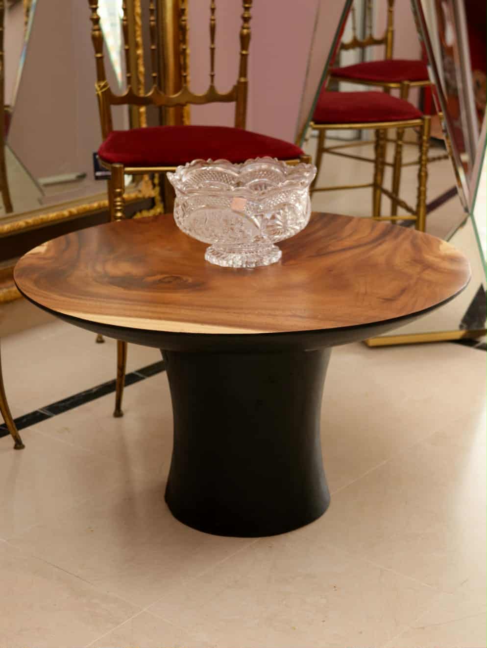 Table Basse Design Moderne Bois & Noir