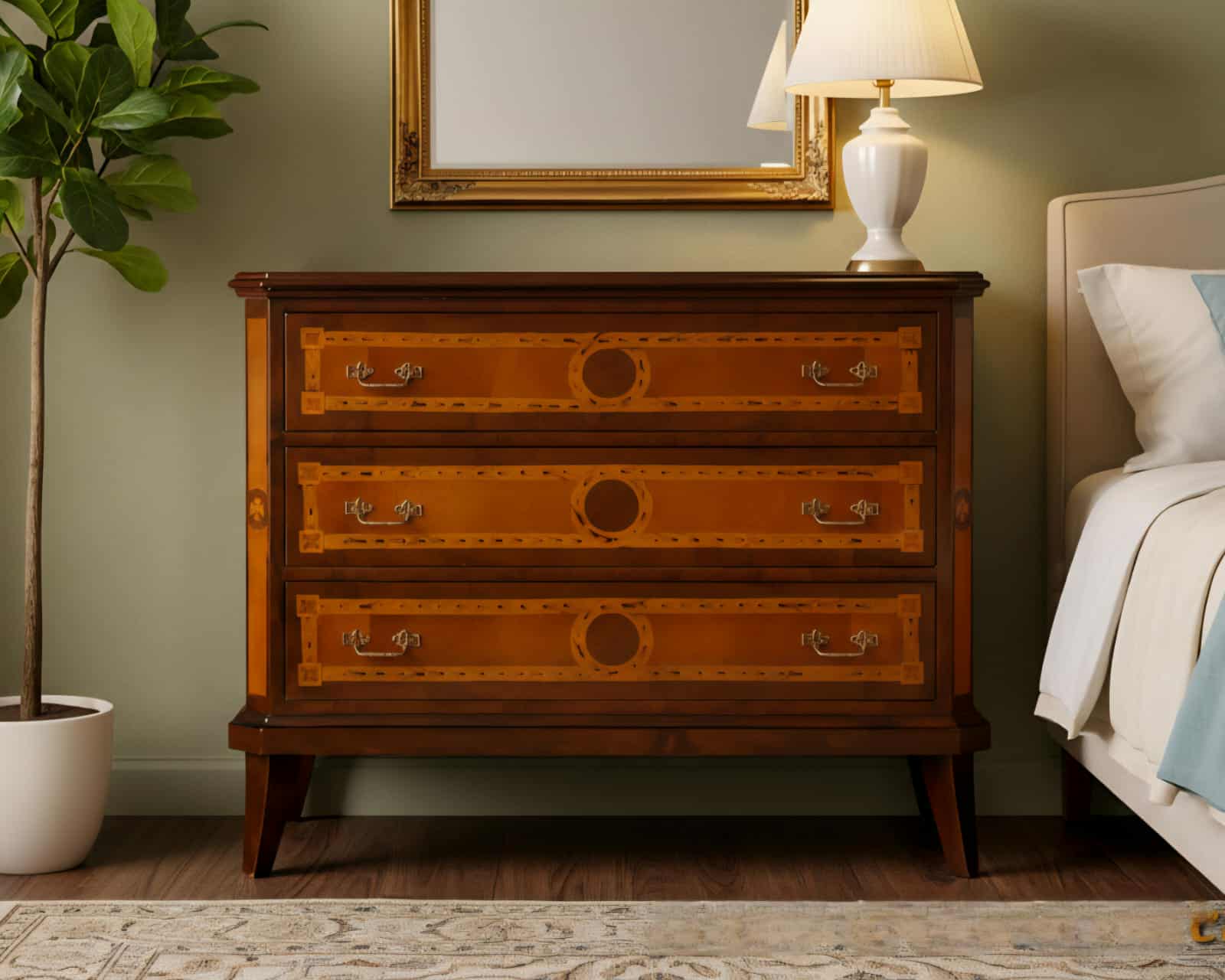Commode Élégance Classique Bois Massif