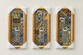 Peinture sur verre – Calligraphie arabe et arabesques multicolores