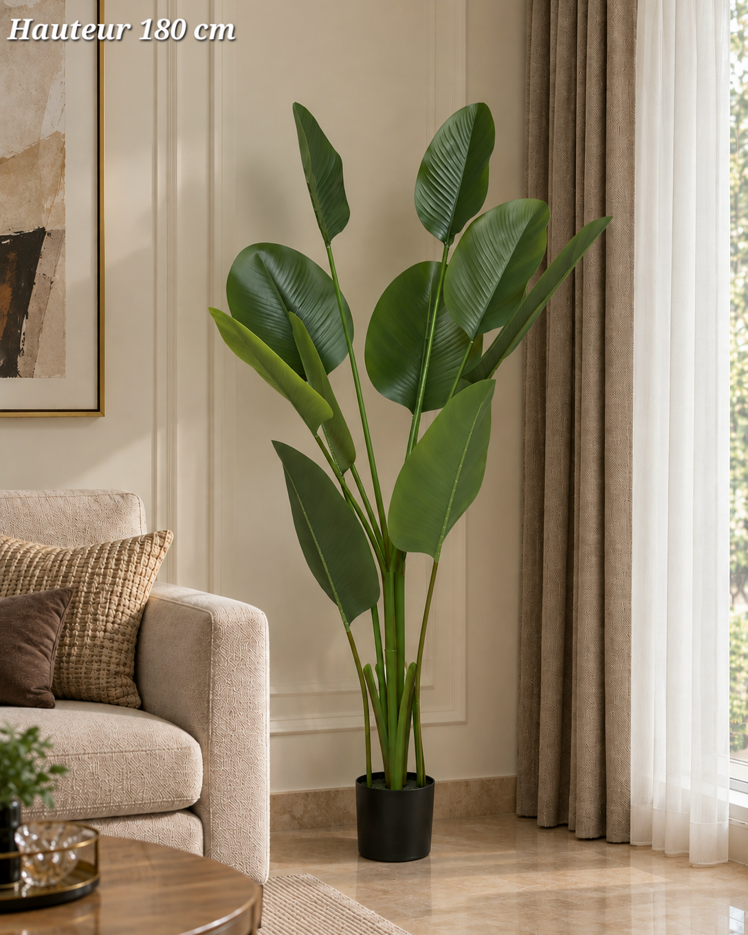 Strelitzia artificiel décoratif – 180 cm