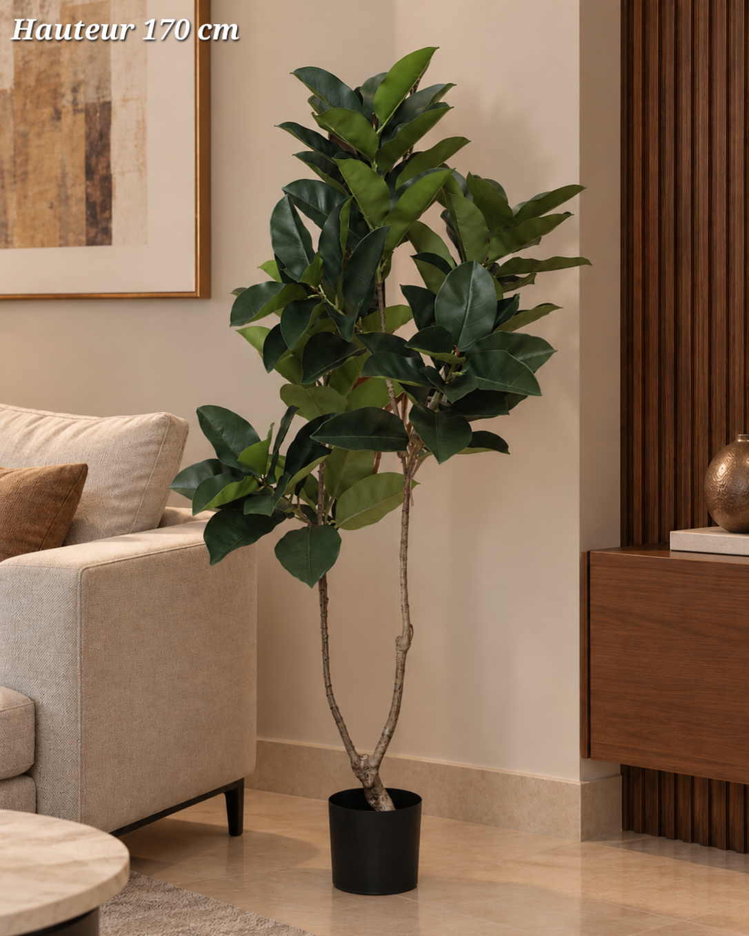 Arbre artificiel à feuilles ovales – 170 cm