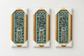 Peinture sur verre – Calligraphie arabe et arabesques vertes