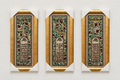 Peinture sur verre – Calligraphie arabe et arabesques vertes et rouges