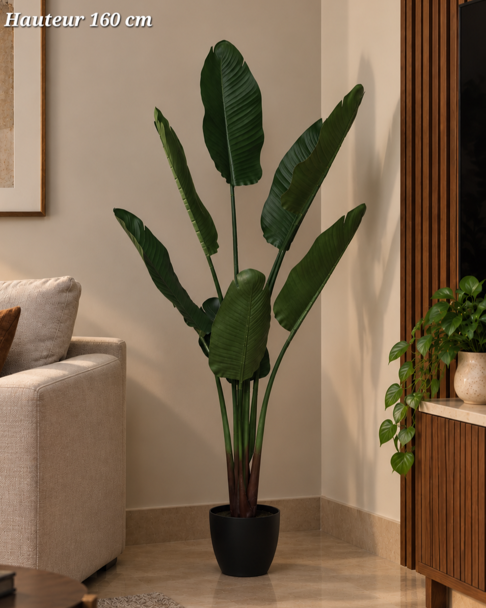 Strelitzia artificiel décoratif – 160 cm