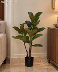 Plante artificielle à feuilles ovales – 95 cm