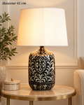Lampe à poser Arabesque à motifs ivoire – 61 cm