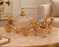 Bonbonnière carrosse en cristal et bronze – 40 × 18 cm